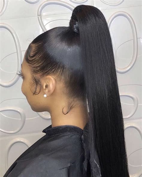 tadiorx 👹 Sleek Ponytail Hairstyles, Slick Ponytail, Long Hair Ponytail, Hair Ponytail Styles ...