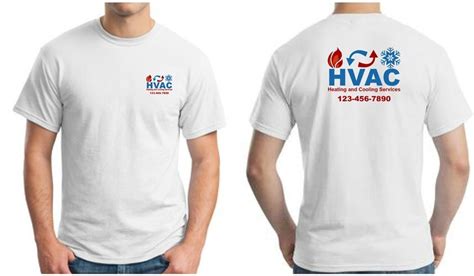 HVAC work uniform with a full color logo | Company shirts, Work shirts, Print t shirt