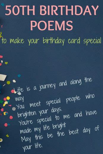 50th Birthday Poems To Make Your Birthday Card Special – Major Birthdays