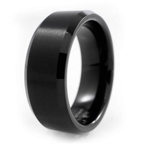 Black Tungsten Carbide Ring 8MM – Niv's Bling