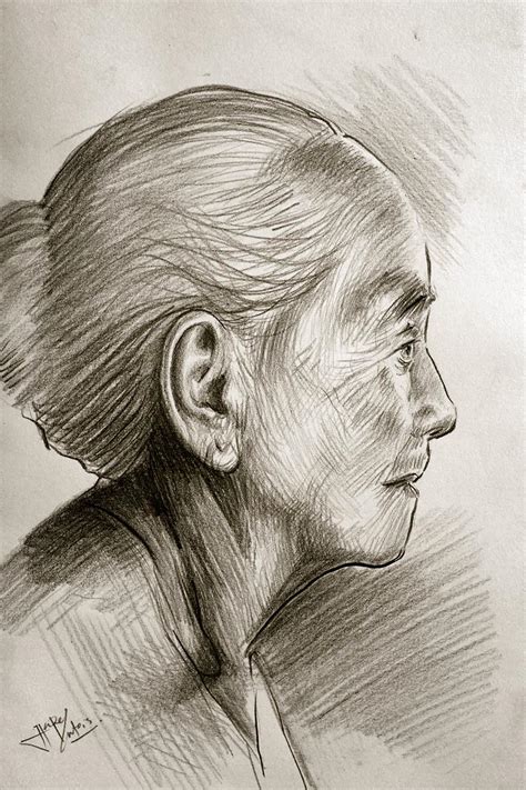 40+ Buat Gambar Sketsa Wajah Nenek Terkeren | Sketsa