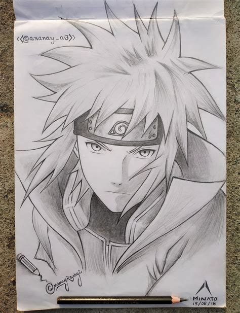 Dessin De Minato Et Naruto Uzumaki Drawing Outline Generator - IMAGESEE