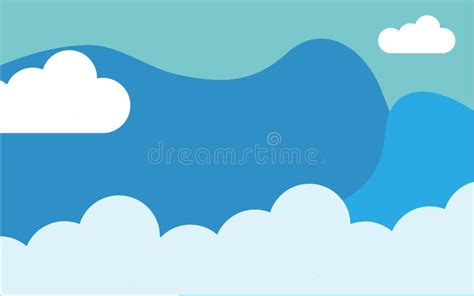 Sky Clouds Background Cartoon Concept Design, Vector Stock Vector ...