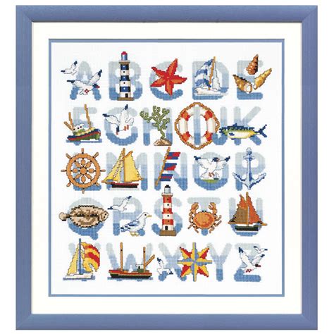 Nautical Alphabet Sampler Counted Cross Stitch Kit - Needlework Projects, Tools & Accessories in ...