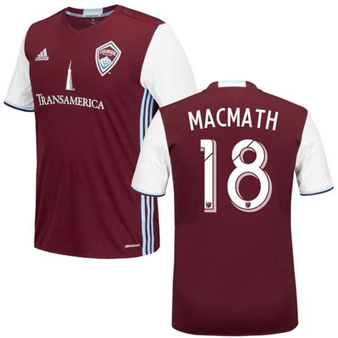 Zac MacMath 18 Colorado Rapids 2016/17 Home Soccer Jersey Burgundy ...