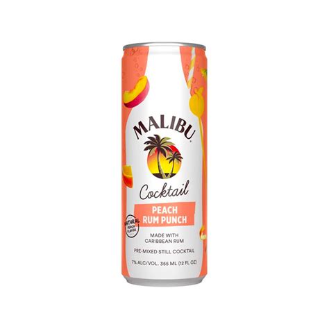 Malibu Rum Cocktails // 8 Cans // 355 ml Each (Peach Rum Punch) - Ready-To-Drink Cocktails ...