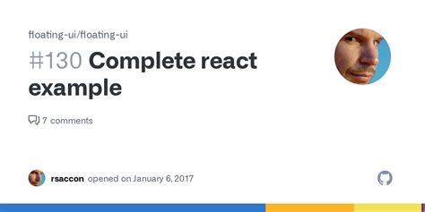 Complete react example · Issue #130 · floating-ui/floating-ui · GitHub