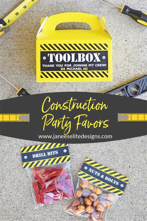 Construction Birthday Party Favor Box | Construction birthday, Construction birthday party ...