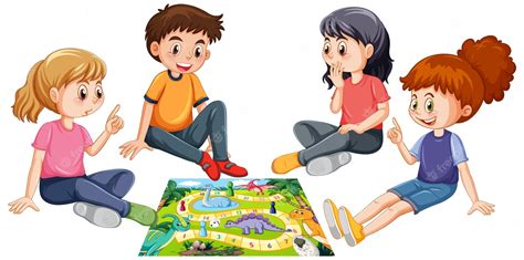 Kids Playing Games Clipart