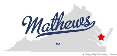 Map of Mathews, VA, Virginia