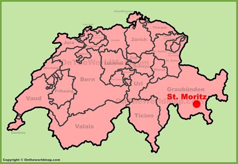 St. Moritz location on the Switzerland map