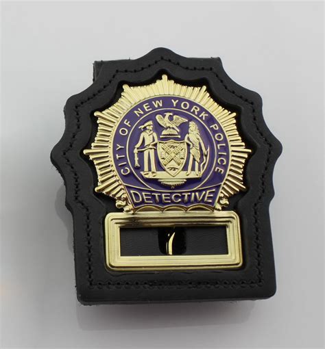 NYPD New York Detective Police Badge Replica Movie Props *5 Digit Cust ...