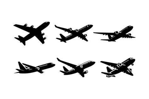 Plane silhouette vector illustration | Premium AI-generated vector