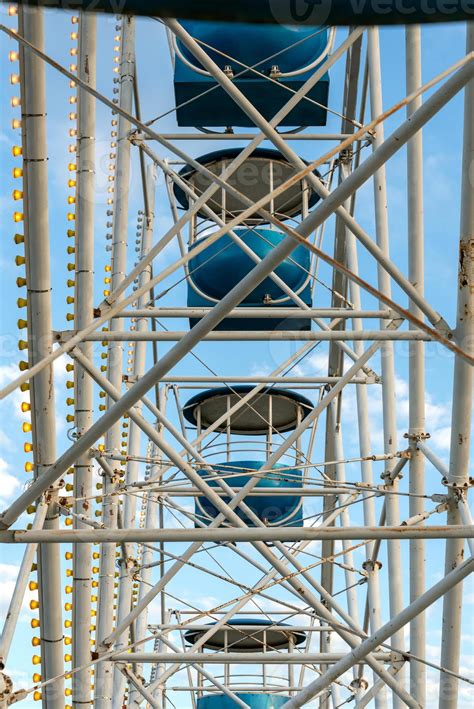 View of Inside of Ferris Wheel view of the structure with cabins. 5325826 Stock Photo at Vecteezy