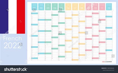 Planner Calendar 2022 Wall Organizer Yearly Stock Vector (Royalty Free ...