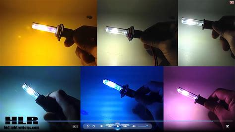 HID Color Chart 2.0 : HID Comparison 4300k vs 6000k vs 8000k - YouTube