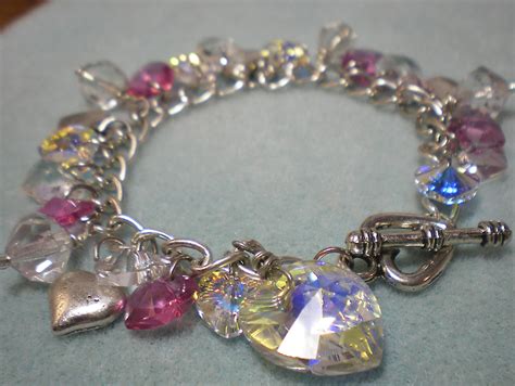 Crystal Heart Charm Bracelet Video Tutorial