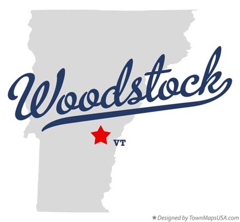 Map of Woodstock, VT, Vermont