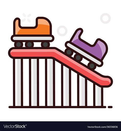 Roller coaster Royalty Free Vector Image - VectorStock