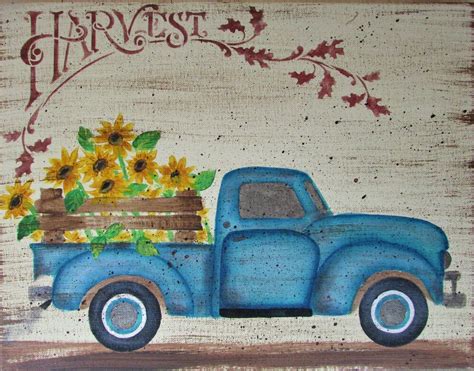 20+ Blue Truck Fall Decor - PIMPHOMEE