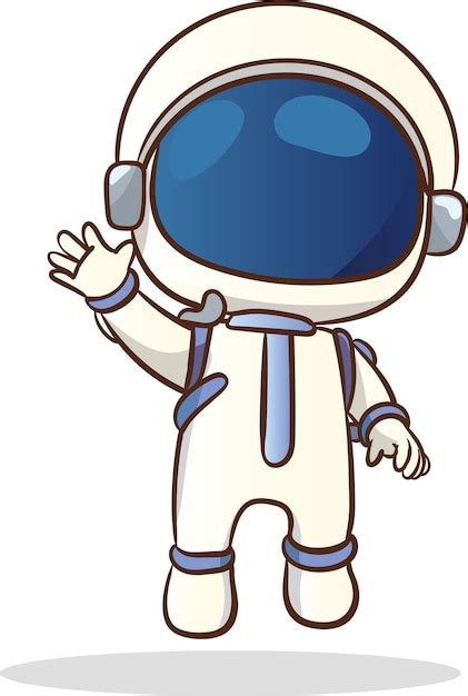 Premium Vector | Vector illustration of a cute astronaut in outer space and planets and stars in ...