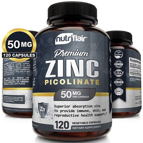 NutriFlair Zinc Supplement for Immune Defense Natural Immunity Booster ...