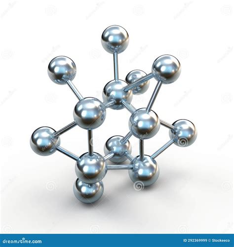 Super Detailed 3d Render of Sodium Hydroxide Molecule in Stainless Steel Stock Illustration ...