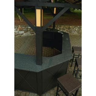 Ty Pennington Style Sunset Beach Hardtop Grill Gazebo Bar with Post Lights and Stools *Limited ...