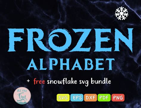 Frozen Font Svg Frozen Alphabet Svg Frozen Monogram Letters | Etsy