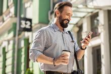 Man Coffee & Smartphone Free Stock Photo - Public Domain Pictures
