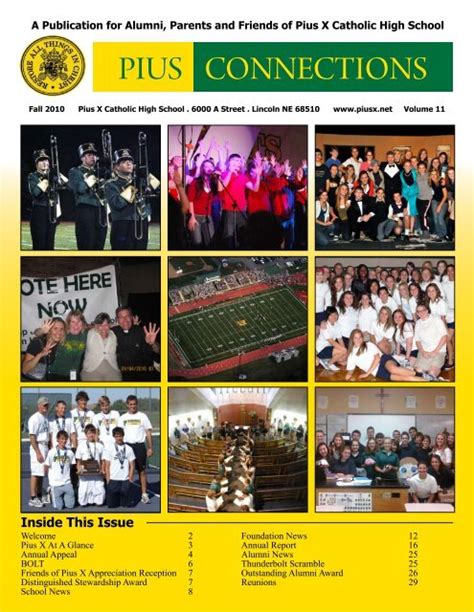 PIUS CONNECTIONS - Pius X Foundation Home - Pius X High School