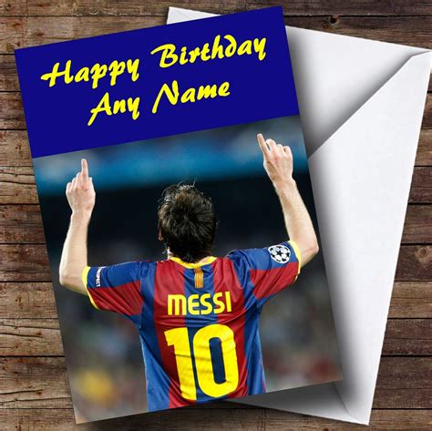 Lionel Messi Shirt Personalised Birthday Card - The Card Zoo