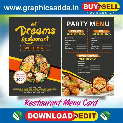 Restaurant Menu Card Design | Menu Card Design | Hotel Menu Card | Rate ...