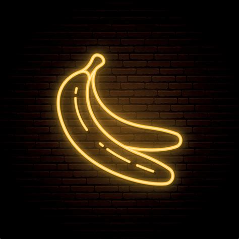 Neon banana sign. 6378035 Vector Art at Vecteezy