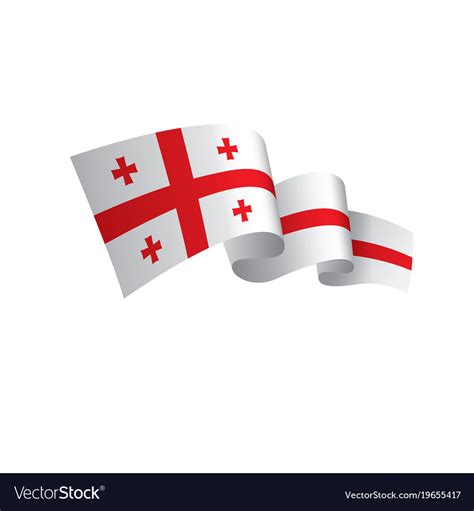 Georgia flag Royalty Free Vector Image - VectorStock