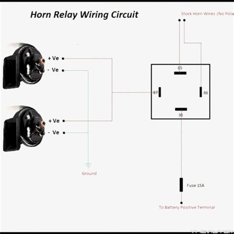 Single Wire Car Horn Relay Wiring Diagram