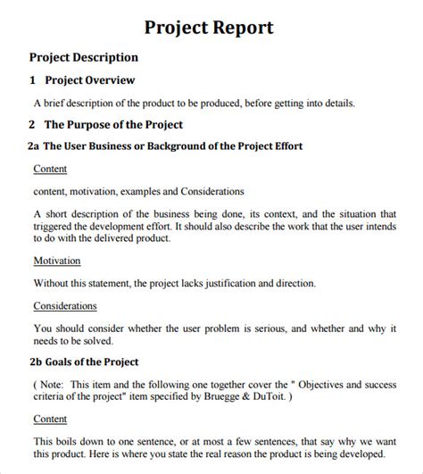 FREE 26+ Project Report Templates in MS Words | Apple Pages