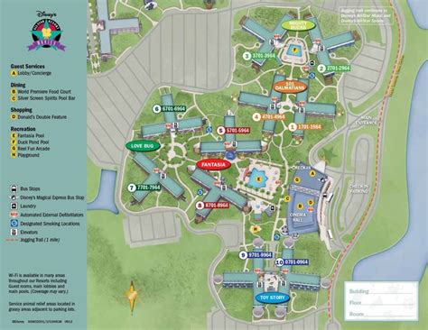 Disney' All Star Movies Resort Map | Disney world tips and tricks, Disney world resorts, Disney ...