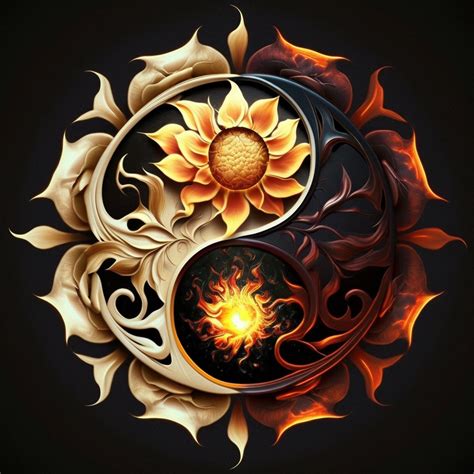 Sun Lotus Yin and Yang in 2023 | Yin yang art, Ying yang art, Celestial art