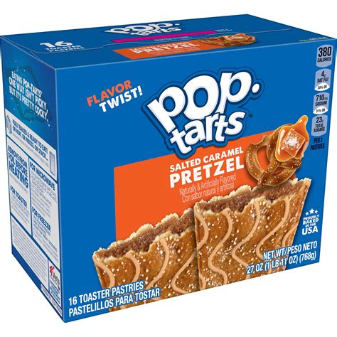 Pop-Tarts Pretzel Toaster Pastries, Salted Caramel Drizzle, 27 Oz, 16 Count ...