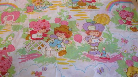 1980s Vintage Strawberry Shortcake Fabric Twin Flat Sheets | Etsy | Vintage strawberry shortcake ...