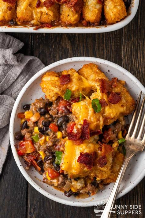 Cowboy Tater Tot Casserole - Sunny Side Suppers