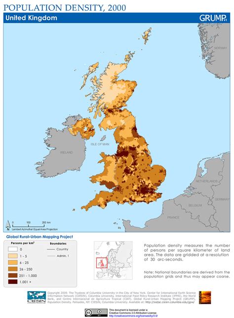 United Kingdom Population Map