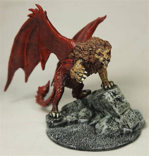 Manticore Dnd Miniature Painted for Dungeons and Dragons. - Etsy