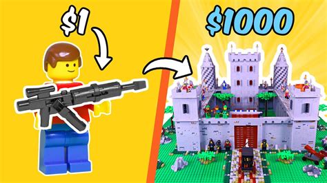 $1 vs $1000 LEGO creation... - YouTube