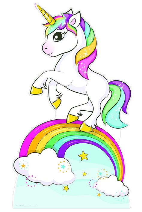 Star Cutouts Rainbow Unicorn Cardboard Standup | Wayfair