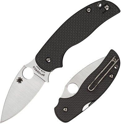 Spyderco Sage 5 Folding Knife CPM S30V Leaf Shaped Blade Carbon Fiber G10 Handle 716104011124 | eBay