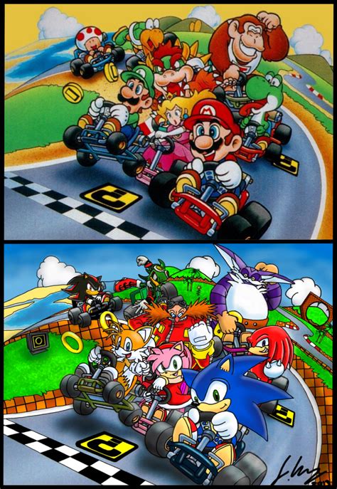 Sonic and Mario Kart. by Joker-laugh on DeviantArt