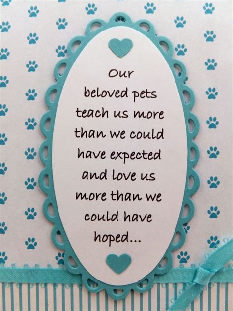 Paper Panacea: Sympathy card for loss of a pet...