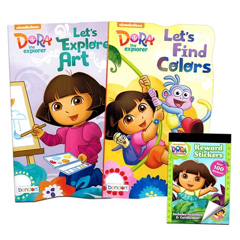 Buy Dora the Explorer Activity Pack ~ Coloring Book, Board Book, and Stickers! Online at ...